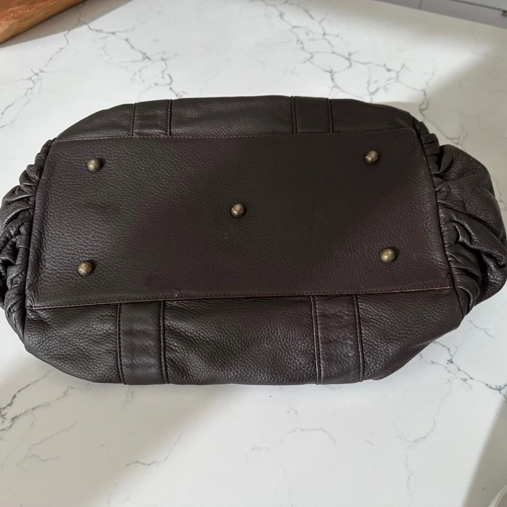 ERVA 🤎 Leather Shoulder Handbag, RARE VINTAGE 2000's HOBO 🇪🇸